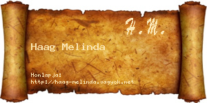 Haag Melinda névjegykártya