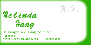 melinda haag business card